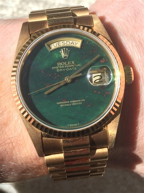 Rolex Yellow Gold Bloodstone Dial Day